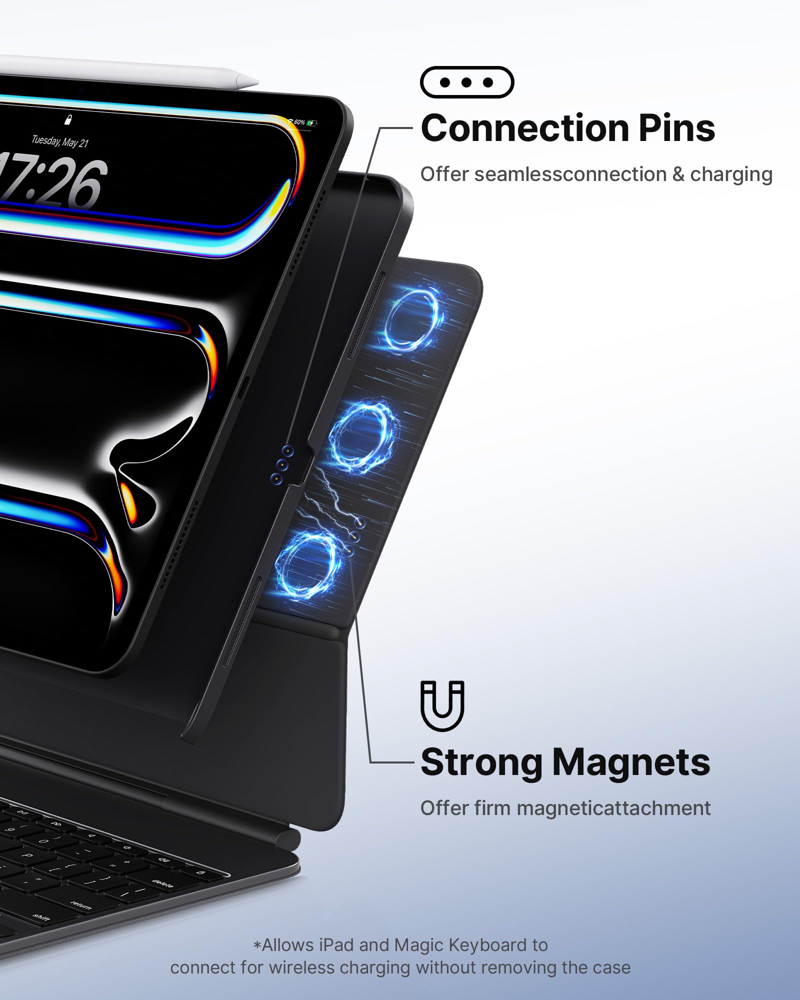Amazon.com: KU XIU Slim Magnetic Case Only for iPad Pro 13 Inch